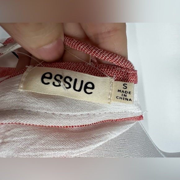 Nwt Essue Macy Blackwell Pink White Hotel Striped ButtonUp open back Dress sz S - Picture 15 of 15